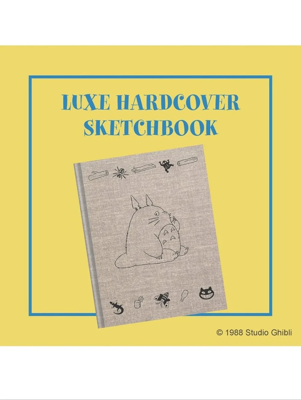 Studio Ghibli Totoro Gray Linen Journal — Gray Sketch Notebook